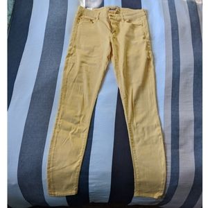 Like New Yellow MOTHER Skinny Jeans